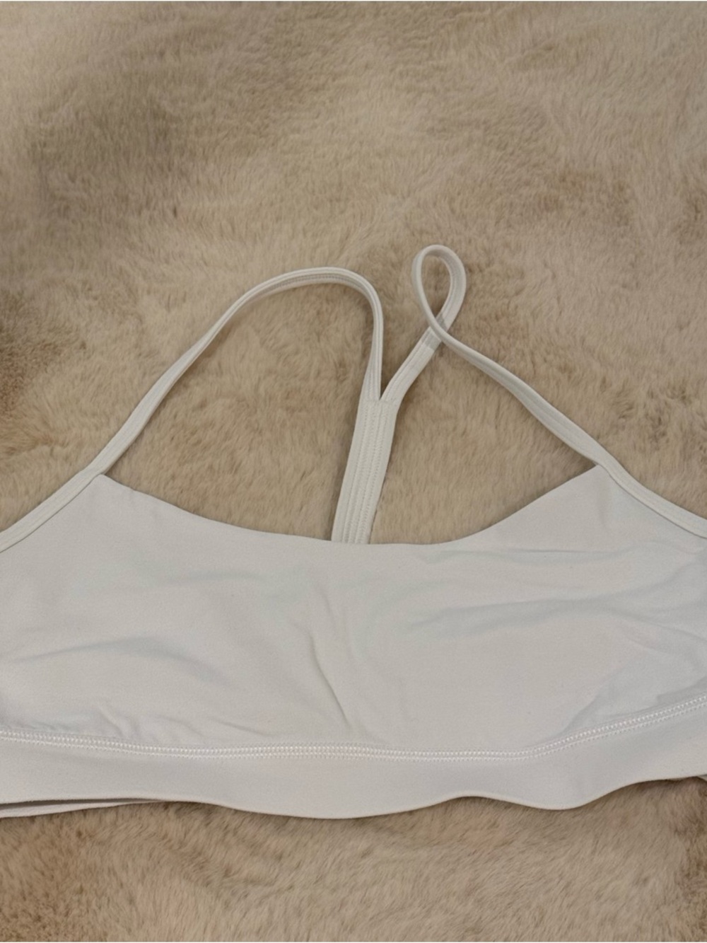lululemon athletica White Strappy Light Support Sports Bra